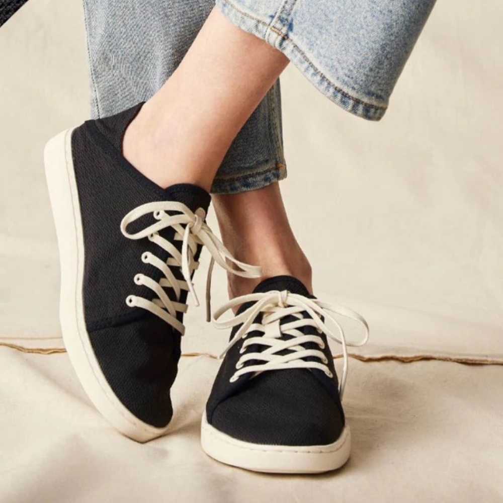 Olukai Pehuea Li Black Canvas Sneakers 9